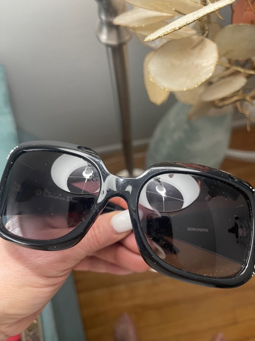 Christian Dior Black Women's Oversized Sunglasses - Picture 6 of 8